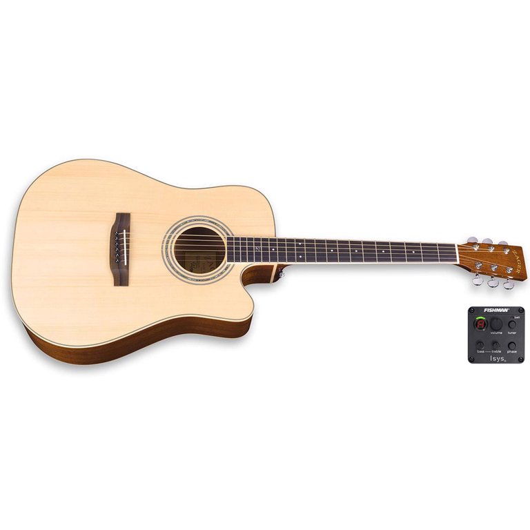 Zager ZAD50CE Full Size Solid Wood Acoustic Electric Guitar