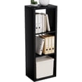 thumbnail image 4 of Anhdah 3 Cube Storage Organizer Bookshelf, Black Wooden Bookcase Storage Shelf, Sturdy 3-Cube Organizer for Living Room, Bedroom, Home Office, Easy Assembly, 4 of 7