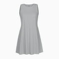 thumbnail image 2 of Luxalzxs Women Summer Casual Solid Color Sleeveless Above Knee Dress with Pockets Beach Sundress, 2 of 5