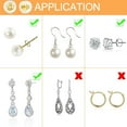 thumbnail image 6 of Locking Secure Earring Backs for Studs, Duslogis Silicone Earring Backs Replacements for Studs/Droopy Ears, No-Irritate Hypoallergenice Earrings Backing for Women Men, 16 Pcs Silver, 6 of 7