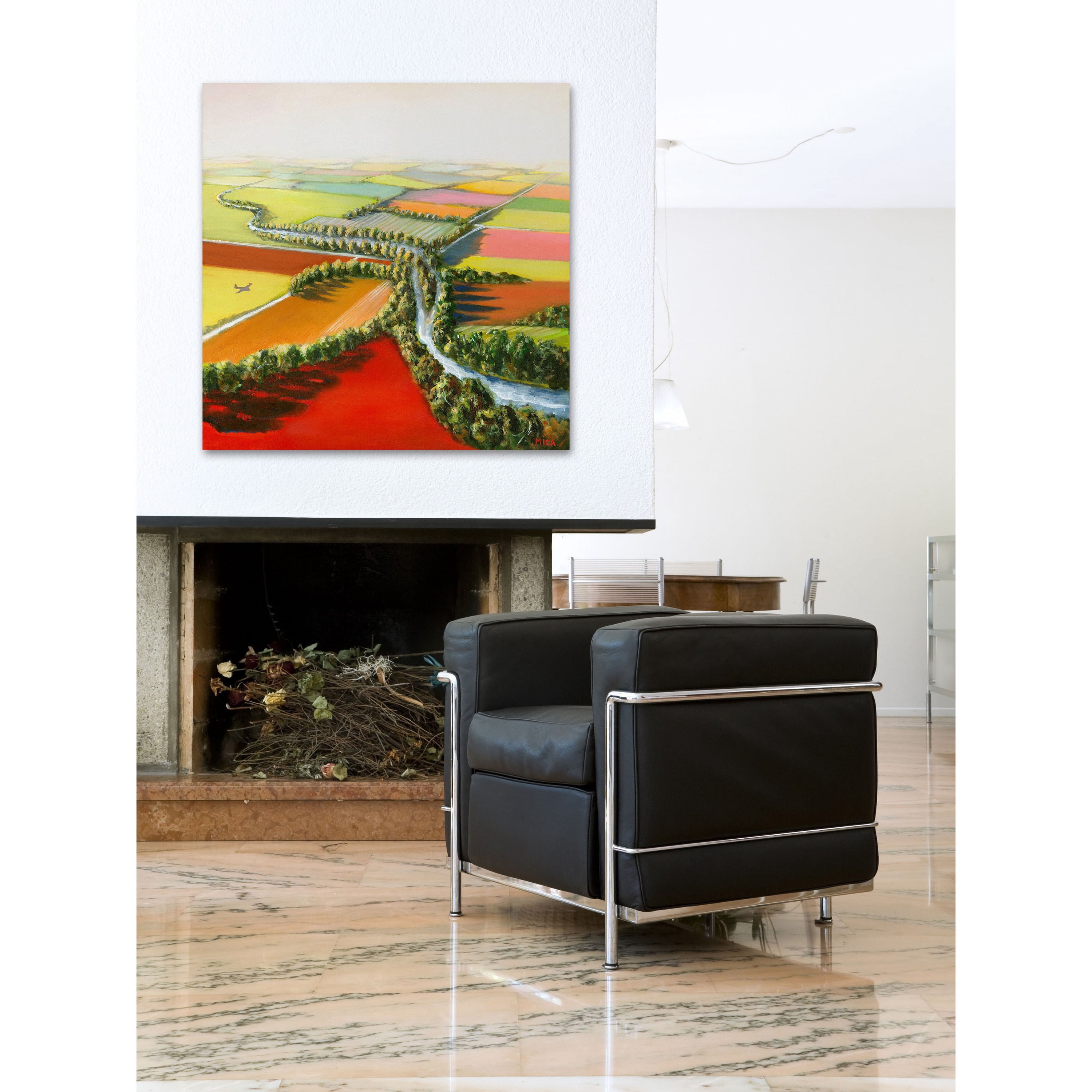 "Wandering River" Painting Print on Wrapped Canvas