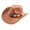 09# Khaki, variant on Qwertyu Western Cowboy Hat for Men Women Classic Roll Up Fedora Hat Cowgirl Cap with Buckle Belt Brown