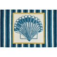 thumbnail image 1 of Homefires PY-EA003 22 x 34 in. Clam Shell Tile Indoor Accent Rug, Blue, 1 of 1