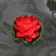 thumbnail image 3 of Unique Bargains 1pcs Garden Ponds Pool Decoration Artificial Lotus Flower Red, 3 of 7