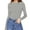 Grey, variant on Cqxid525 Summer Clothing Womens Crew Neck Long Sleeve Bodysuit Comfortable Against the Skin Tops Fashion Body Suits Women Clothing