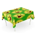 thumbnail image 1 of NUDECOR Green Acid Happy Lemons Yellow Adorable Cartoon Character Citric Tablecloth Table Desk Cover Home Party Decor 60x104 inch, 1 of 1
