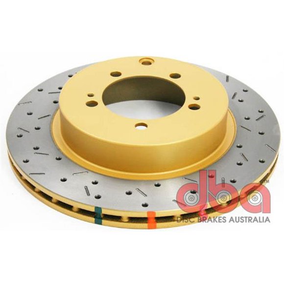 DBA 4419XS Rear Drilled & Slotted 4000 Series Rotor for 2003-2005 Evolution 8 by 9