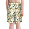thumbnail image 3 of Rocae Watercolor Bright Sunflowers for Teen Beach Trunks Boys Swim Trunks with Compression Liner Quick Dry Board ShortsMedium, 3 of 9