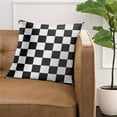thumbnail image 3 of Set of 2 Throw Pillow Cover Race Classic Checkered I Bleed Racing Check Black Decorative Pillow Case Home Decor Square 18 x 18 Inch Pillowcase, 3 of 6