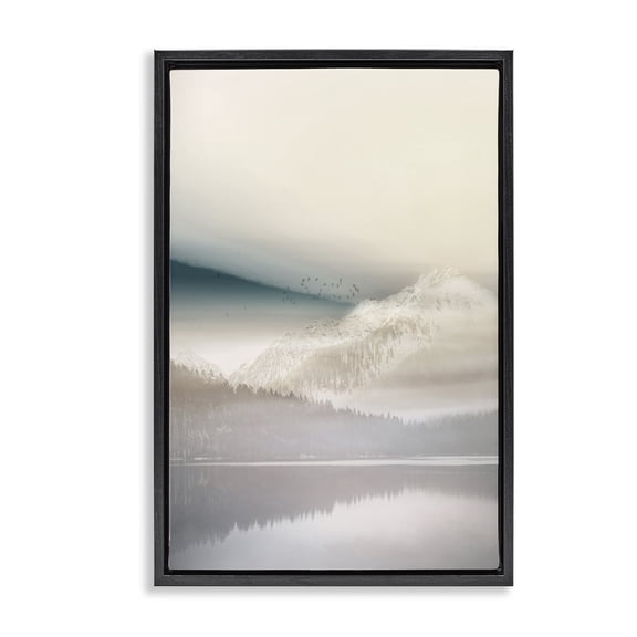 Stupell Industries Vanilla Landscape View Landscape & Nature Photography Black Floater Framed Canvas Art Print Wall Art, 17 x 25