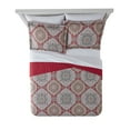 thumbnail image 2 of Mainstays Farmhouse Red Floral Medallion Polyester Pillow Shams, King - Machine Washable (2 Count), 2 of 5