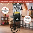thumbnail image 4 of Nyddle Popcorn Machine with Cart,Wheels & 10 Oz Kettle Popcorn Maker,Home Theater Popcorn Popper,Measuring 3 Plastic Spoons,40 Cups,Black, 4 of 10