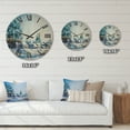thumbnail image 4 of Designart 'Small Town Covered In Snow In Winter Times' Traditional Wood Wall Clock, 4 of 5