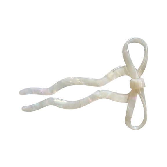 Bows Shape Hair Pins Large French Acetate Hair Fork For Women Elegant Bun Hair Stick Fashion Hairpieces Hair Ornament