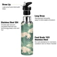 thumbnail image 3 of Yayeee 20oz Insulated Water Bottle Double Wall Stainless Steel with Flip Straw Lid, Green Wave Pattern, 3 of 7