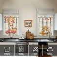 thumbnail image 4 of Fall Pumpkin Kitchen Curtains Valances and Tiers Set for Windows, Autumn Truck Maple Leaves Bathroom Window Curtain Valance 3 Piece Sets,Thanksgiving Kitchen Decor for Living Room,54''''x 36'''', 4 of 6