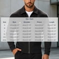 thumbnail image 6 of FRSASU Men's Waffle Knit Zip‑Up Jacket Lapel Collar Casual Coat with Gold‑Tone Button Chest Pockets Black, 6 of 7