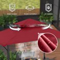 thumbnail image 3 of MASTERCANOPY 8 x 5ft Outdoor BBQ Grill Gazebo with LED Lights and Shelves, Burgundy, 3 of 6