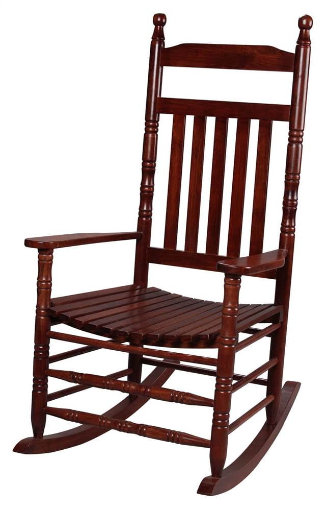 Tall Back Rocking Chair in Cherry - Walmart.com - Walmart.com