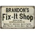 thumbnail image 1 of BRANDON'S Fix-It Shop Sign Grandpa Dad Wall Décor 8 x 12 Matte Finish Metal 108120006071, 1 of 1