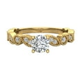 thumbnail image 4 of Circle and Marquee Marquise Round Brilliant Diamond Rings 18K Gold 0.60 CT TW (G,VS1), 4 of 5