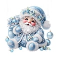 thumbnail image 2 of WEEEANT 5D DIY Diamond Painting Kit, Winter Blue Santa Claus Design, Sparkling Holiday Canvas Art, 12x12 in Unframed DIY Gem Painting for Christmas Decor, 2 of 4