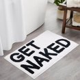 thumbnail image 1 of HAHDAXIA Get Naked Bath Mat, Non Slip Absorbent Bath Rugs Funny Bathroom Décor, White Bathroom Rugs for Tub and Shower, Machine Washable, 32" x 20", White, 1 of 7