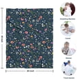 thumbnail image 4 of Pioneer Flower Floral Print Pattern Blanket,Comfortable Soft Flannel Throw Blanket,All Season,Warm Lightweight Blankets for Sofa Bed Couch Living Room Chair,30"x40", 4 of 4
