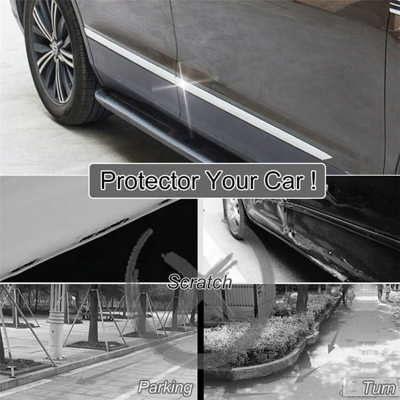 4Pcs Chrome Side Skirt Door Side Line Sill Body Molding Trim Cover UNIVERSAL US