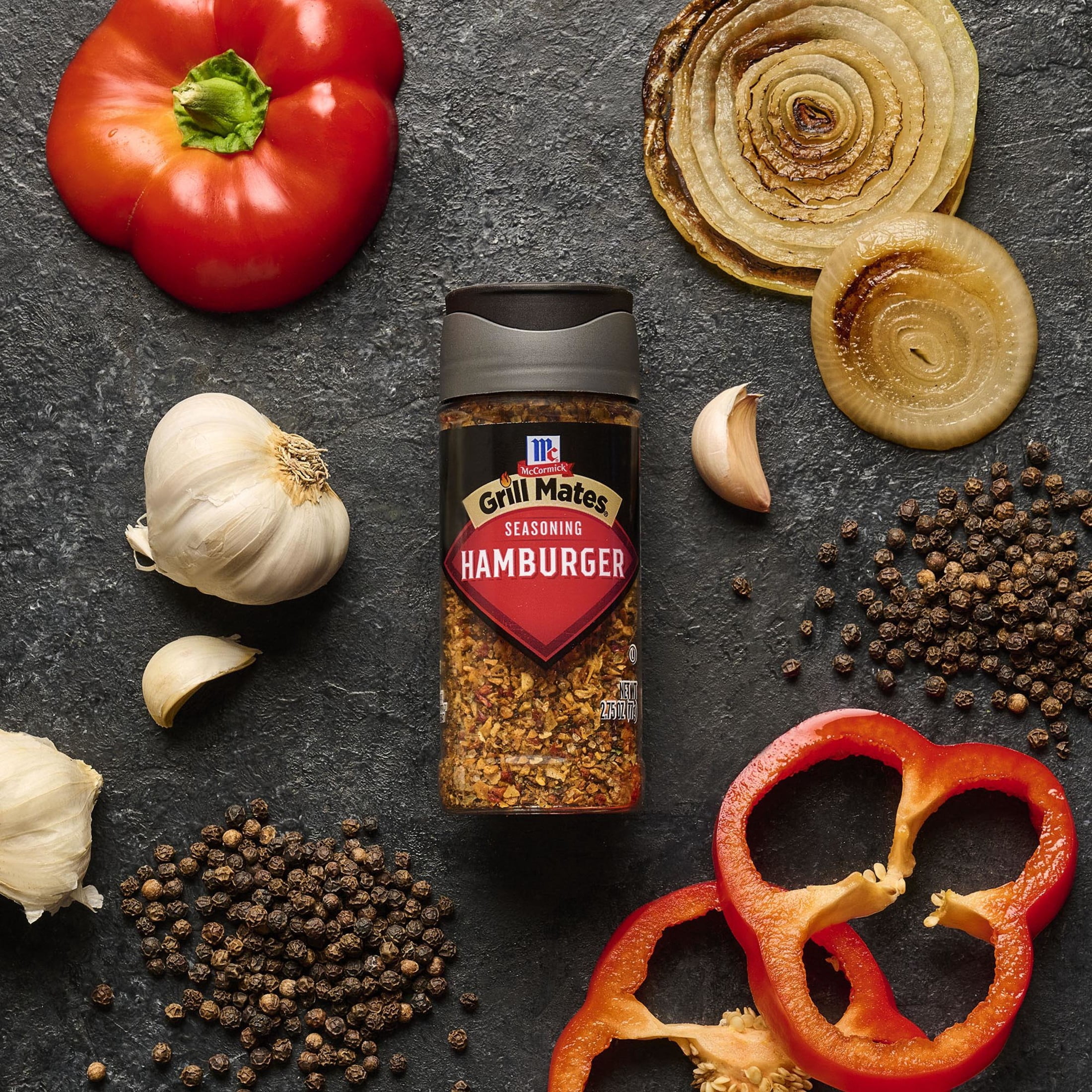 (4 pack) Grill Mates Seasoning, Hamburger, 2.75 oz Bottle