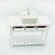 thumbnail image 5 of Ounissouiy Mueble de de diseño aerodinámico con adorno de almacenamiento para lavabo para niñas casas de muñecas, 5 of 6