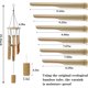 thumbnail image 4 of Campanas de viento de bambú con sonidos relajantes, sonido relajante para tubos afinados a mano con decoración elegante, regalos perfectos para exteriores, campanillas de viento de madera con un tono, 4 of 5