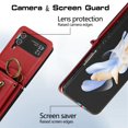 thumbnail image 4 of Decase Compatible with Samsung Galaxy Z Flip 4 Case with Card Holder and Strap for Women,Crossbody Lanyard,Stand Ring Kickstand,Snap Clasp,Phone Wallet Case,Red, 4 of 10