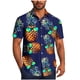 thumbnail image 2 of Blusa y camisa de manga corta con cuello vuelto para hombre, blusa informal de moda con botones estampados, blusa de manga corta con cuello vuelto, blusa de poliéster para hombre, 2 of 6