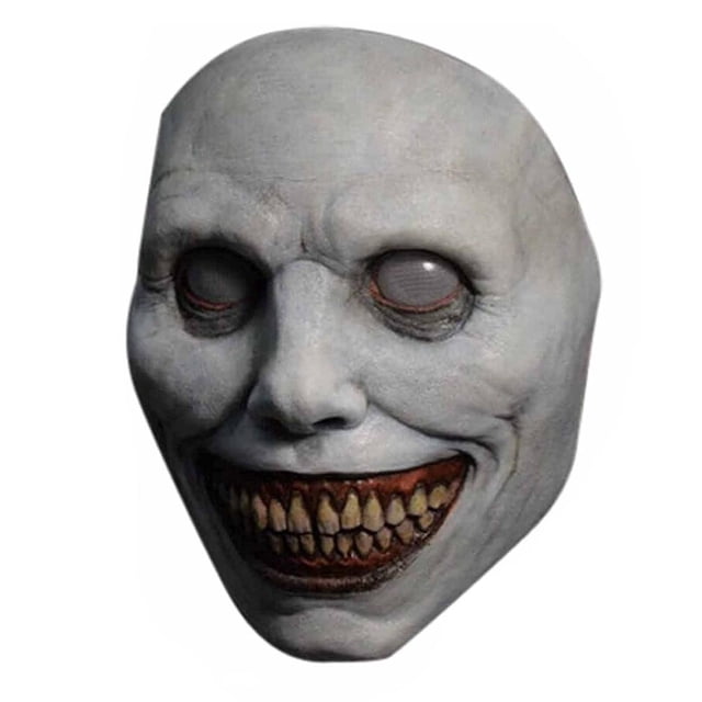Máscara espeluznante de Halloween FLhrweasw demonios sonrientes terror cara malvada accesorios de Cosplay 2 uds
