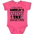 thumbnail image 3 of Inktastic I'm the World's Cutest Tax Deduction Blue Hearts Boys or Girls Baby Bodysuit, 3 of 5