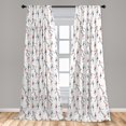 thumbnail image 4 of Ambesonne Baseball Curtains, Players and Cheer Leaders, Pair of 28"x95", Dark Coral and Slate Blue, 4 of 4