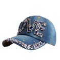 thumbnail image 4 of Gorra de béisbol de mezclilla lisa con bordado LOVE, 4 of 4