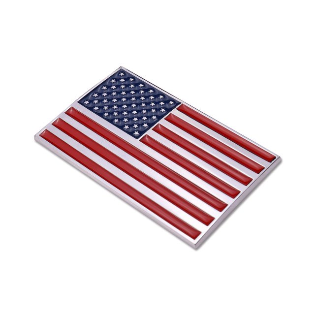 Adhesivo para coche Fsforcar con bandera estadounidense 3D, metal, 8 x 5 cm, aleación de zinc