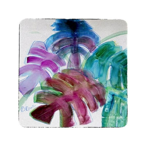 Betsy Drake CT1148 Monstera Leaves Coaster - Set of 4
