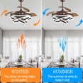 thumbnail image 4 of Cusp Barn 42" LED Retractable 3-Blade Ceiling Fan with Remote Control and Light Kit Included, 4 of 8
