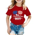 thumbnail image 2 of Zshosam 4th of July Toddler Shirt Toddler 4th of July Shirt Boys Girls American Flag T-Shirts Kids Patriotic USA Flag Short Sleeve Tee Tops Size 3T 4T,(Red 3-4 Years), 2 of 3