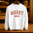 thumbnail image 4 of Wdgfv Girls Christmas Sequins Sweatshirts Merry Glitter Patch Crewneck Sweater Xmas Long Sleeve Pullover Top White 5-6 Years, 4 of 5
