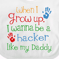 thumbnail image 4 of Inktastic Hacker Like Daddy Boys or Girls Baby Bib, 4 of 4