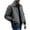 Mens Jackets & Coats Gray, variant on M-4X Plus Size Mens PU-Leather Jackets with Pockets Big & Tall Zip Up Coats Trendy Solid Color Long Sleeve Collared Slim Motorcycle Outerwear Jacket