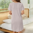 thumbnail image 7 of Lutiedan Nightgowns for Women Short Sleeve Crew Neck Short Nightshirt Summer Soft Cooling Pajamas Dress Casual Sleepwear, 7 of 7