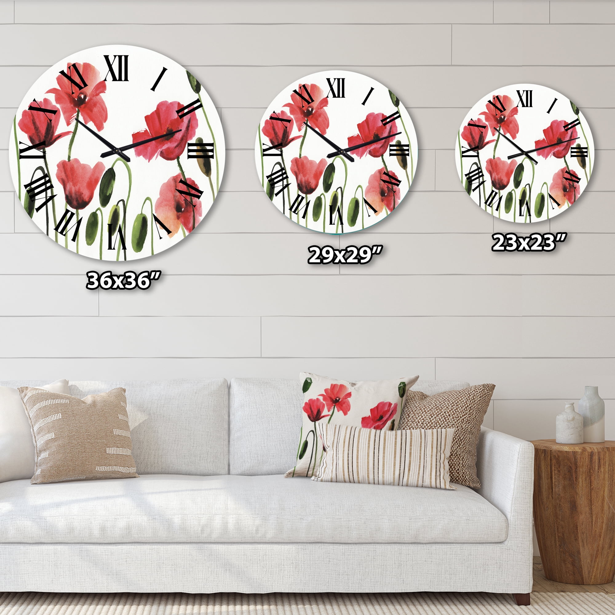 Designart 1 in Quartz Traditional Wall Clock