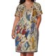thumbnail image 3 of Vestido de noche para mujer con bolsillos sueltos y estampado de alfombra persa antigua de Isfahán., 3 of 7