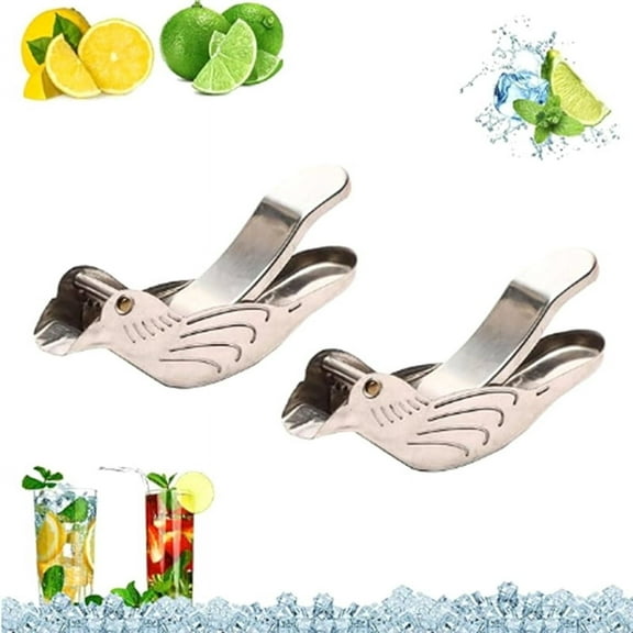 Bird Lemon Squeezer Stainless Steel,Lemon  Squeezer,Lemon Squeezer for Beer Bottle,2Pcs