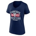 thumbnail image 2 of Women's Navy Tennessee Volunteers Americana Team V-Neck T-Shirt, 2 of 3